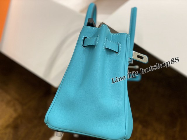 Hermes專櫃經典款手提女包 愛馬仕birkin25cm swift北方藍 預定款 ttd1039